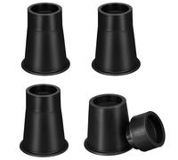 Moendergo Lot de 4 rehausseurs de lit, de chaise, pour meubles ronds, très résistants, noirs