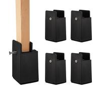 Moendergo Lot de 4 rehausseurs de lit réglables de 10,2 cm, rehausseurs de chaise robustes avec pinces à vis, rallonges de pieds de table de canapé et rehausseurs de meubles, rallonge de bureau