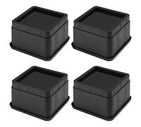 Moendergo Lot de 4 Rehausseurs de Lit réglables, Rehausseurs de Meubles, Rehausseurs de Meubles Robustes, Hauteur de Levage de 5,1 cm par Rehausseur, Carrés Empilables, Supportant Jusqu'à 1000 kg