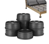 Moendergo Lot de 8 rehausseurs de Meubles empilables Robustes de, Hauteur réglable Pied de Meubles pour Table, Chaise, canapé, rehausseurs antidéapants pour Meubles jusqu'à 1000 kg