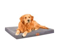 MoeQOassis Grand lit pour chiens de grande taille et chiens de très grande taille, lit orthopédique imperméable pour chien avec housse amovible lavable, tapis en mousse pour animal domestique, taille