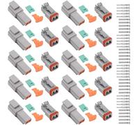 MOERDIFFER 10 Sets Ensembles Connecteur Imperméable, Connecteur Automobile 2 Pôles, Connecteurs DT étanches DT06-2S/DT04-2P DT pour voiture, moto, camion