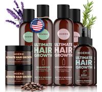 Moerie Mineral Shampoo and Conditioner Plus Hair Mask and Hair Spray Mega Pack - The Ultimate Hair Care Set - For Longer, Thicker, Fuller Hair - Vegan Hair Products - Paraben & Silicone Free Products