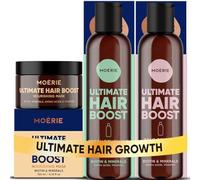 Moerie Shampooing minéral et après-shampoing Plus - Le kit ultime de soins capillaires - Pour des cheveux plus longs, plus épais et plus denses - Produits capillaires végétaliens - Produits