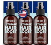 Moérie Ultimate Hair Boost Spray Conçu pour renforcer les cheveux et restaurer la santé du cuir chevelu Sérum cheveux 100% naturel enrichi de plus de 100 minéraux, vitamines et acides aminés-Lot de 3