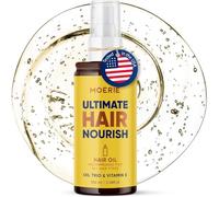 Moerie Ultimate Hair Oil for frizzy, dry and damaged Hair - Deeply Nourishing Rejuvenation - Hair Oil for Ends and Mids - With Vitamin E, Jojoba & Hemp - Gotas de aceite para el cabello - 3.38 oz