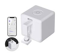 MOES Fingerbot Plus Interrupteur Intelligent avec Commande Tactile, Compatible avec l'Application Smart Life et le Hub Bluetooth MOES Tuya pour Alexa, Google Home et Contrôle par Minuterie, Blanc