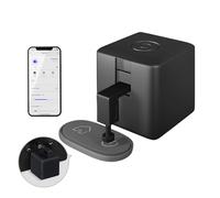 MOES Fingerbot Plus Interrupteur Tactile Bluetooth, Noir | Pousseur de bouton intelligent, compatible Smart Life et hub Tuya, contrôle par minuterie, Alexa