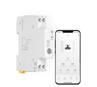 MOES Interrupteur Connecté, Disjoncteur ZIGBEE avec Fonction de Mesure Intelligent 1P+N DIY Contrôle à Distance | Commande Vocale | Fonction de Temps Alexa/Google Home/Smart Life/Tuya 16A 25A 40A 63A