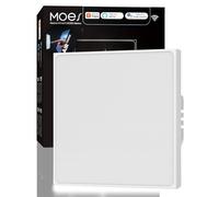 MOES Interrupteur Intelligent WIFI Collection AstroPlume Compatible avec Alexa/Google Home, 1 Gang 1 Voie Interrupteur Encastré avec Mémoire après la Coupure, Requiert un Neutre