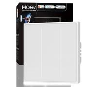 MOES Interrupteur Intelligent Zigbee Compatible avec Alexa/Google Home, 3 Gang 1 Voie Interrupteur Encastré avec Mémoire après la Coupure, Requiert un Neutre