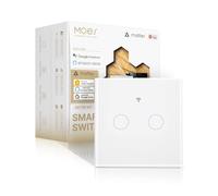 MOES Interrupteur Tactile Intelligent Matter Wi-Fi, 3 Gang | Synchronisation bidirectionnelle, fil neutre requis, compatible Alexa/Apple/Google, contrôle Tuya