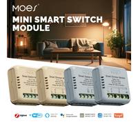 MOES-Mini Tuya WiFi Smart Switch, Zigbee, Gradateur Tech, DIY Light Switch, Télécommande 1/2 Gang, Fonctionne avec Alexa, Google Home Zigbee 1 gang Dimmer