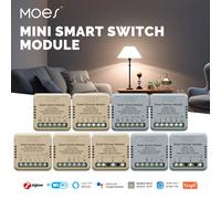 MOES Star Ring série Mini Tuya WiFi/Zigbee commutateur intelligent bricolage Module interrupteur d'éclairage 1/2 Gang télécommande travail Alexa Google Home Wifi 2 gang Dimmer