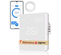 MOES Thermostat Intelligent Chauffage au Sol Electrique, ZIGBEE Thermostat de Chambre Programmable Compatible avec Alexa/Google Home, Smart Life/Tuya App (MOES ZigBee Hub Nécessaire)