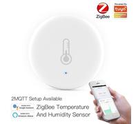MOES Tuya ¿ capteur intelligent de température et d'humidité ZigBee. alimenté par batterie. sécurité domestique. Compatible avec l'application Tuya Smart Life Alexa--1PCS