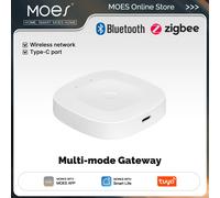 MOES Tuya - Hub passerelle multi-mode Bluetooth/ZigBee, port Type-C, alimentation, automatisation de la maison intelligente, réseau sans fil avec Alexa GoogleHome Bluetooth 1 PC