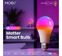 MOES Tuya Matter WiFi ampoule intelligente lumière LED à intensité variable 16 millions de couleurs rvb E27 lampe à bougie commande vocale Alexa Google Home