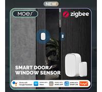 MOES Tuya ZigBee détecteur de capteur de porte de fenêtre intelligent système d'alarme de sécurité à domicile intelligent vie intelligente Tuya App télécommande Door Sensor White