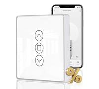 MOES WiFi 2.5D Interrupteur de Rideau Intelligent à Ecran Tactile, Commutateut de Volet Roulant compatible avec Smart Life/Alexa/Google Home
