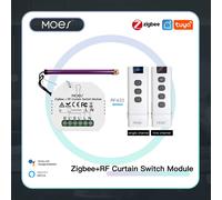 MOES ZigBee 3.0 Module de commutateur de rideau intelligent motorisé volet roulant stores moteur Tuya vie intelligente Alexa Echo Google Home 9 channel