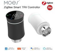 MOES ZigBee 3.0 TRV Thermostat Tuya vanne d'actionneur de radiateur contrôleur de température Programmable intelligent Alexa Google commande vocale 1Pcs White Valve