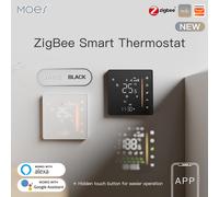 Moes Zigbee Thermostat régulateur de température ambiante de l'eau/chauffage électrique au sol chaudière à gaz humidité Tuya fonctionne avec Alex 5A16A electric heating WH