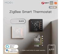 MOES Zigbee Thermostat régulateur de température ambiante de l'eau/chauffage électrique au sol chaudière à gaz humidité Tuya fonctionne avec Alex 5A16A water heating white
