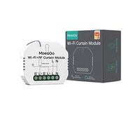 MoesGo Interrupteur Volet Roulant Connecté, RF 433 Interrupteur Connecté WiFi Commutateur Rideau Stores avec Alexa Google Home Smart Life Tuya pour Commande Vocale