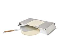 MOESTA-BBQ 19714 PizzaCover Flex Set - Barbecue à gaz en Acier Inoxydable avec Couvercle à Pizza, Pelle à Pizza et Pierre à Pizza