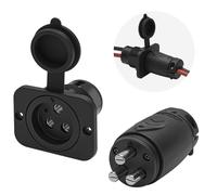 Moestoont Prise et prise de moteur à la traîne 70 A pour systèmes à 2 ou 3 fils 12-48 V compatible avec bateau marin Minn Kota, connecteur d'alimentation électrique étanche et robuste