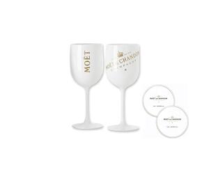 Moët & Chandon Ice Imperial Flûtes à champagne en acrylique 450 ml avec soucoupe