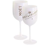 Moët & Chandon Ice Imperial Lot de 2 verres à champagne en acrylique Blanc/doré 0,45 l