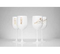 Moët & Chandon Ice Imperial Lot de 4 verres à champagne Édition limitée Ibiza Doré/rose/bleu/blanc, Weiss, 230mm