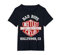 Mötley Crüe Bad Boys Shield T-Shirt, Femme Grandes Tailles, Noir, 1X