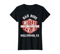 Mötley Crüe Bad Boys Shield T-Shirt, Femme, Noir, L