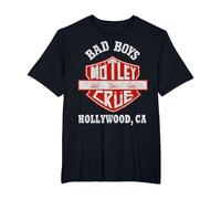 Mötley Crüe Bad Boys Shield T-Shirt, Homme Grandes Tailles, Noir, 3X Tall
