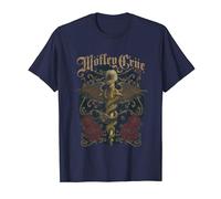 Mötley Crüe - Exquisite Dagger On Navy T-Shirt