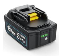 MoeuGreenBattX Batterie de Rechange pour Makita 18V: 5000mAh Li-ION Compatible avec BL1850B BL1850 BL1860B BL1860 BL1840 BL1830 194205-3 LXT-400 (1 pièces)