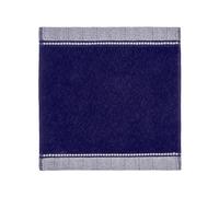 Möve Brooklyn Serviette de Toilette Unie avec Bordure à Chevrons 85% Coton, 10% Viscose, 5% Lin, 30 x 30 cm