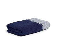 Möve Brooklyn Serviette de Toilette Unie à Chevrons 85% Coton, 10% Viscose, 5% Lin, 50 x 100 cm