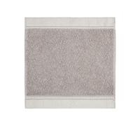 MÖVE Brooklyn Serviettes Lavettes uni avec une large bordure à chevrons 30 x 30 cm, Fabriqué en Allemagne, 85 % coton / 10 % viscose en pulpe de bambou / 5 % lin, Cashmere (Beige)