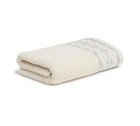 Möve Cosy Knits Serviette de Toilette Bordure Chenille 50 x 100 cm 100% Coton Naturel/Cachemire