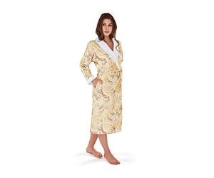 Möve Ethno Peignoir léger avec Doublure éponge, Coton, Jaune, Größe 38