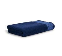MÖVE for Frottana Geometry Serviette de Douche 67 x 140 cm, 100% Coton, Bleu Marine