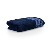 MÖVE for Frottana Geometry Serviette de Toilette 100% Coton Bleu Marine 50 x 100 cm