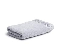 Möve Loft Serviette de Toilette Unie avec Passepoil Chenille 50 x 100 cm 100% Coton (Spinair), Argent