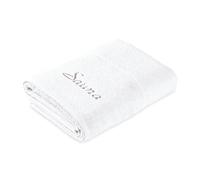 Möve pour frottana Pearl Serviette de Sauna 100% Coton, Blanc (Snow), 80 x 200 cm