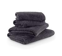 Möve Superwuschel Lot de 2 Serviettes de Bain, 80 x 150 cm et 2 Serviette de Toilette, 50 x 100 cm, fabriquées en Allemagne, 100% Coton, Gris foncé