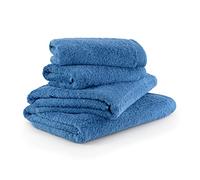 Möve Superwuschel Lot de 2 Serviettes de Toilette, 80 x 150 cm et 2 Serviettes, 50 x 100 cm, fabriquées en Allemagne, 100% Coton, Bleu Bleuet
